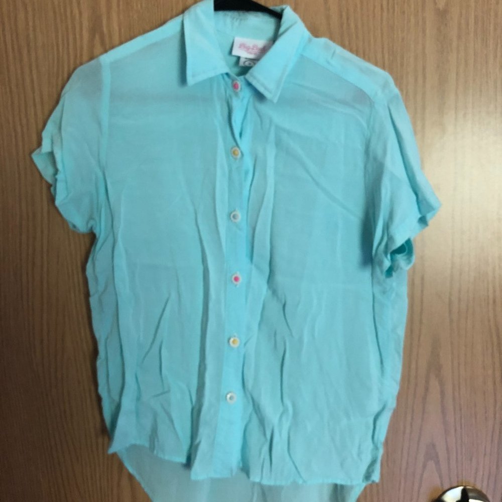 Big Bud Flower Button Button-up